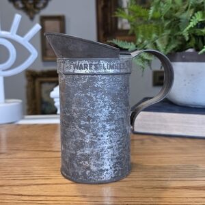 Antique GSW General Steel Wares 1 Pint Galvanized Steel Measuring Cup Pitcher